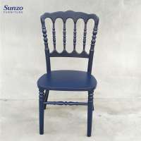 Low price modern stackable wooden wedding napoleon chair banquet chair