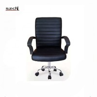 Wholesale chromed base swivel leather office chair for visitor SD-560-1