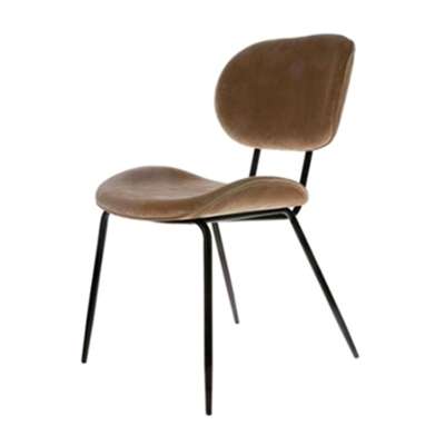 Cheap price home furniture metal legs modern comfortable velvet fabric dining room chair