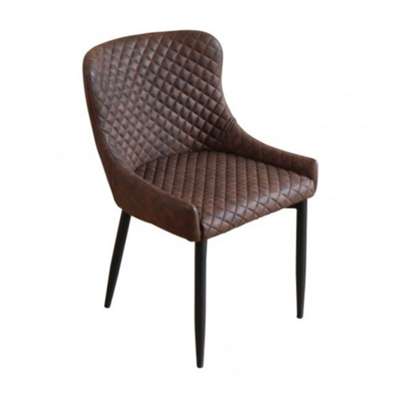 Free sample home furniture multiple colors optional nordic fabric dining chairs modern with metal legs