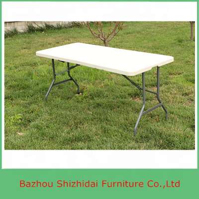 HDPE Rectangular and Metal Outdoor Folding In Half Table for Events SD-152F