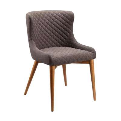 Wholesale cheap price home furniture fabric dining room chairs design with powder coated metal legs