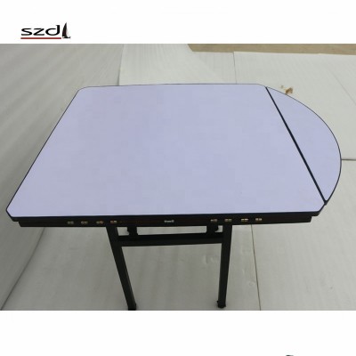 Free sample OEM Custom Outdoor BBQ Picnic Portable Foldable Banquet Restaurant Plywood Round Square Folding Table