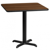 Fast Food Wood Table Top Metal Table Base Restaurant Table