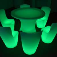 Waterproof modern restaurant led table multicolor led table and chair coffee table led lights